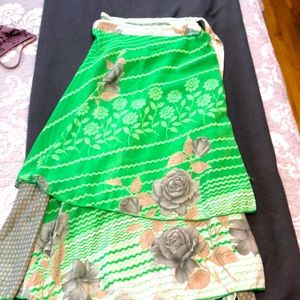 Green and silver, multi way skirt and dress